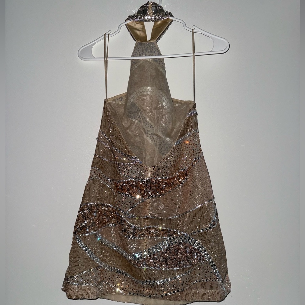 Retrofete Buffie Embroidered Dress in champagne - Picture 5 of 6